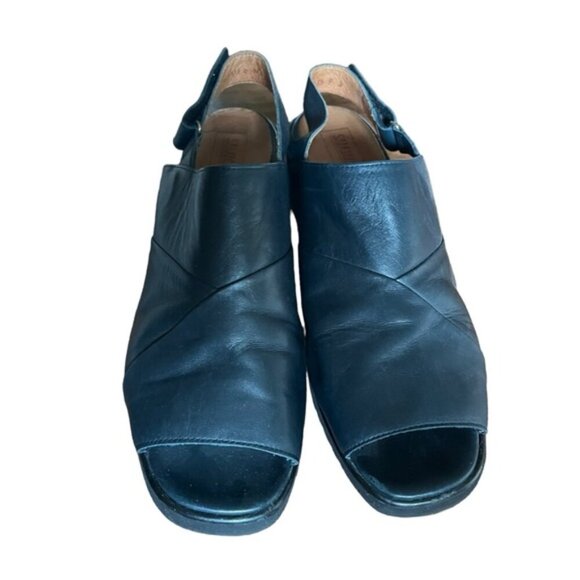 Salamander Open Toe Wedge Sandals US 9.5-10 Navy Blue - Picture 3 of 12